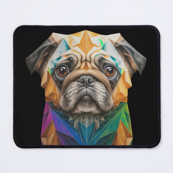 Item preview, Pug Geometric Dog Wild Logo designed and sold by ArtByKubina.