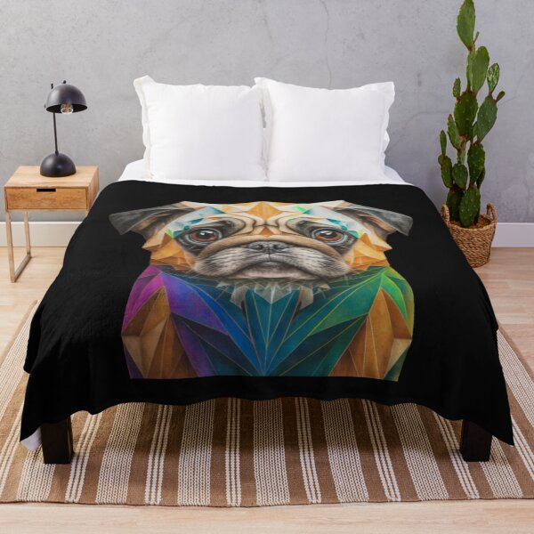 Item preview, Pug Geometric Dog Wild Logo designed and sold by ArtByKubina.