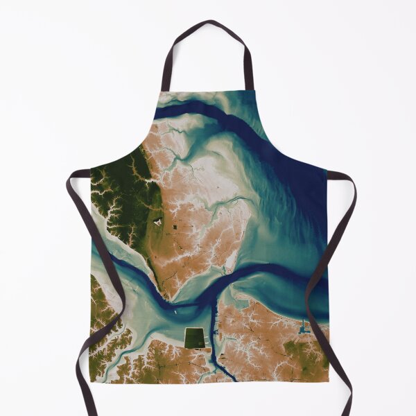 Item preview, Hampton Roads, Virginia Map, in 60's astronaut colors designed and sold by DreamingBeetle.