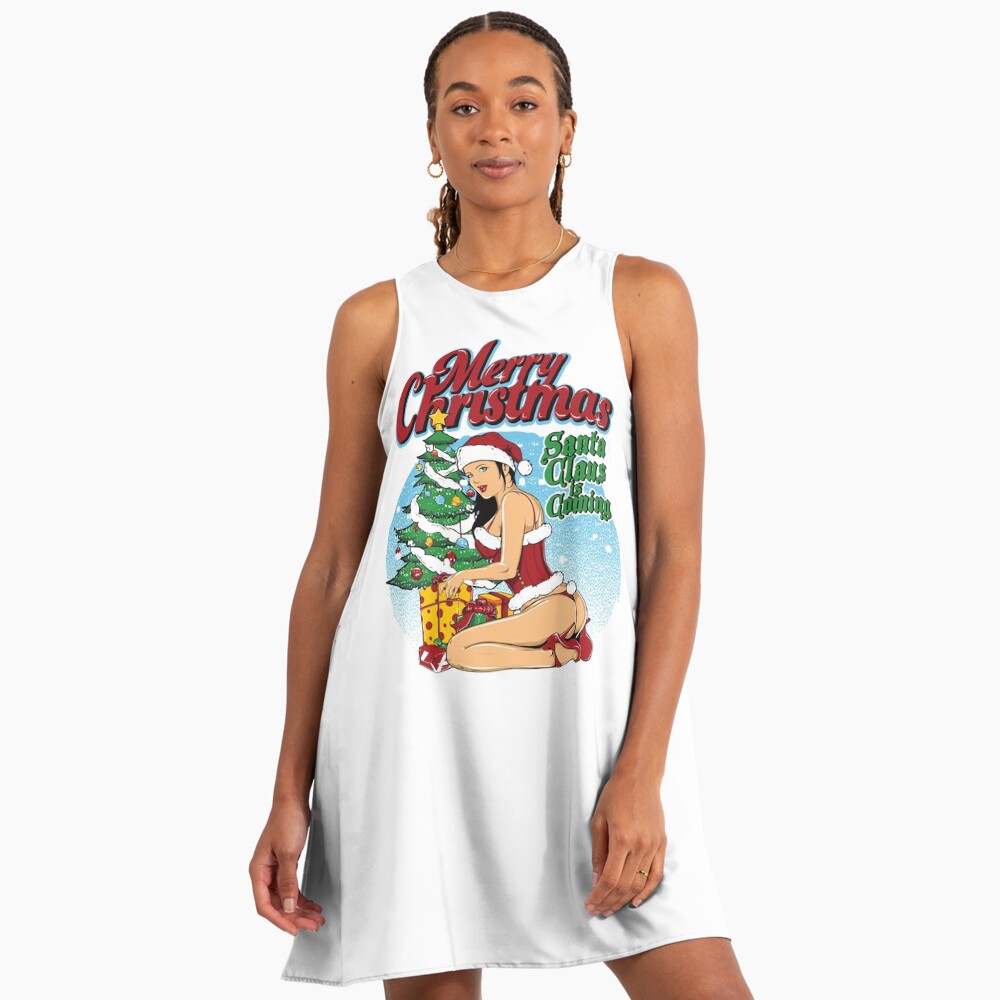 MERRY CHRISTMAS- Sexy Christmas Pin Up Shirt" A-Line Dress by Super3 |  Redbubble