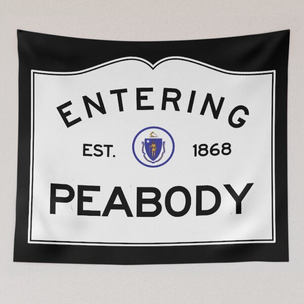 Item preview, Entering Peabody Massachusetts - Commonwealth of Massachusetts Road Sign  designed and sold by NewNomads.