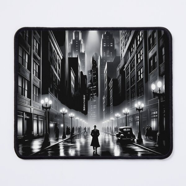 Item preview, Chicago Nocturne: Vintage Film Noir Scene designed and sold by TeeTown Treasure.