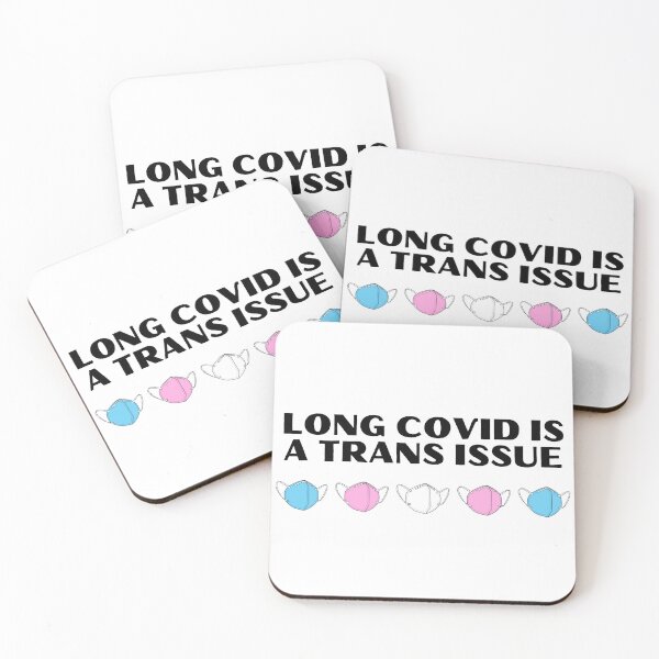 Item preview, Long covid is a trans issue - transgender pride flag colors designed and sold by Accidental Angel Inc..