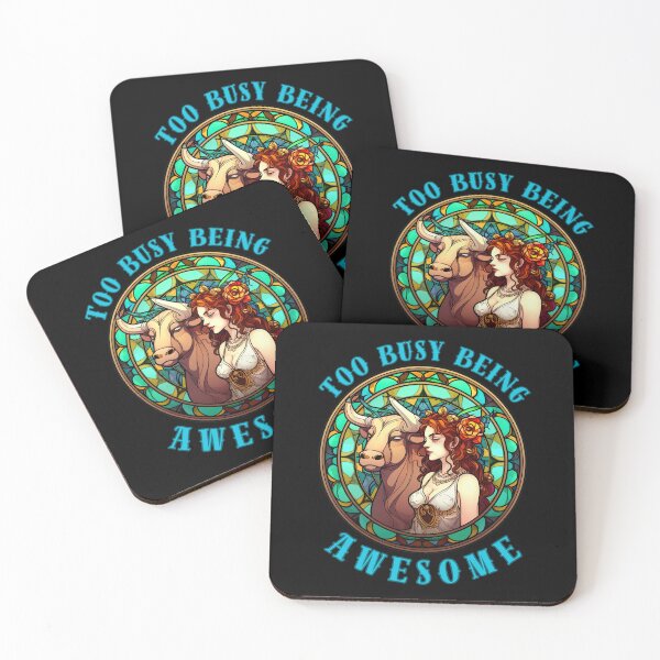 Item preview, Too Busy Being Awesome. taurus birthday designed and sold by ZodiacWonders.
