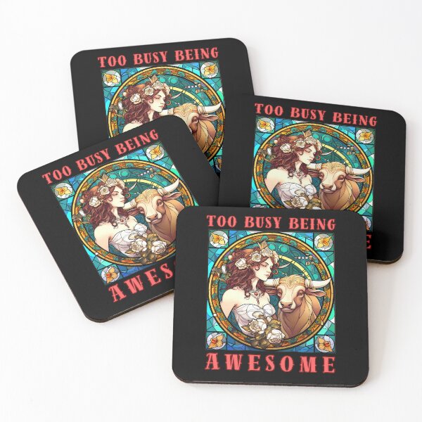 Item preview, Too Busy Being Awesome. taurus star sign designed and sold by ZodiacWonders.