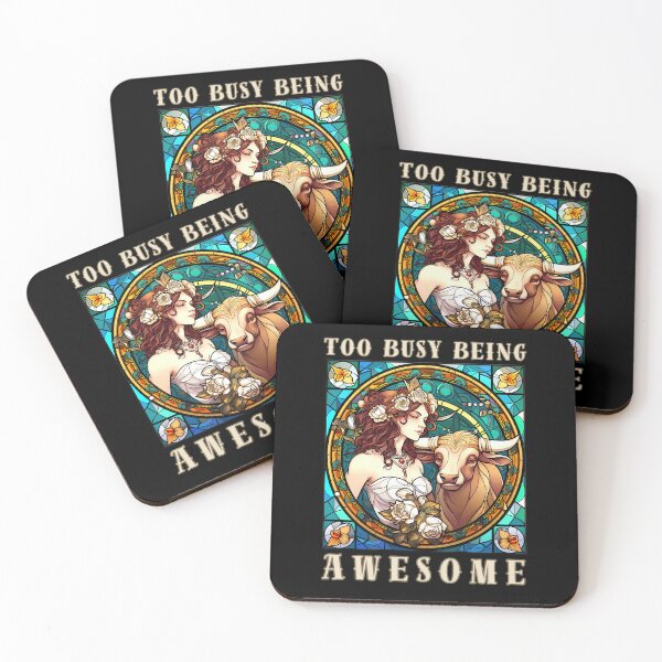 Item preview, Too Busy Being Awesome. cute taurus designed and sold by ZodiacWonders.