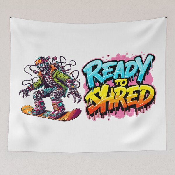 Item preview, Ready to Shred - Zombie Snowboarding designed and sold by Design Raptor.