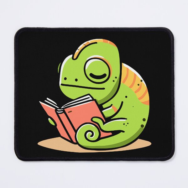 Item preview, Cute Chameleon Reading designed and sold by BluRockDesigns.