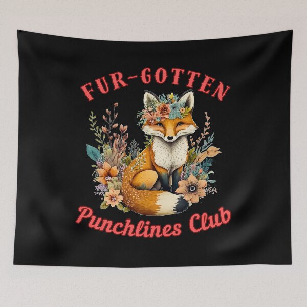 Item preview, Fur-gotten Punchlines Club. fox head designed and sold by FoxVibes.
