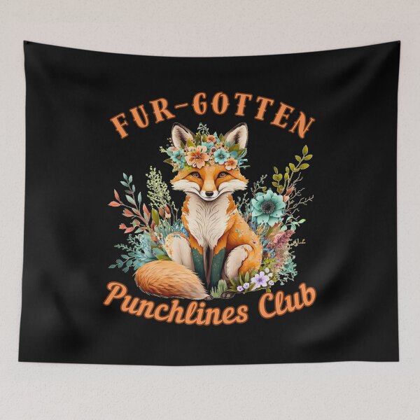 Item preview, Fur-gotten Punchlines Club. fox watercolor designed and sold by FoxVibes.