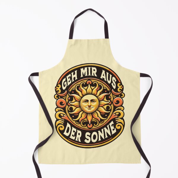 Item preview, Get out Of My Sun Retro Sun German Phrase Inspirational Words designed and sold by Bad Kitty Designz.