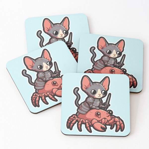 Item preview, Crustacean Crusader: Sphynx Cat Knight designed and sold by DokiDoki-Design.