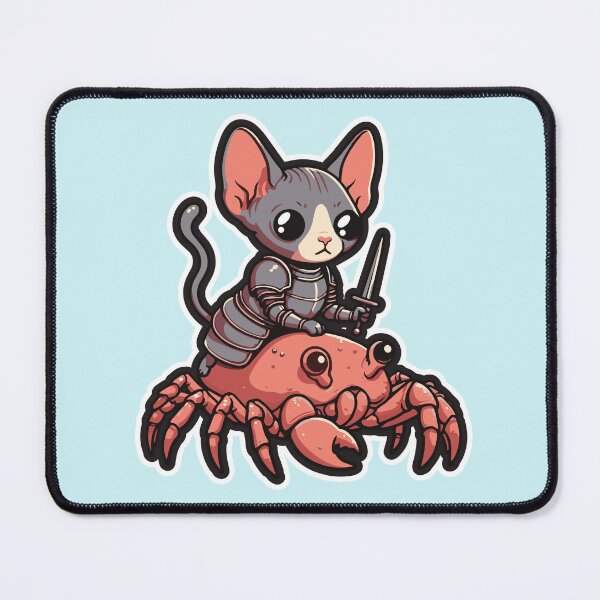 Item preview, Crustacean Crusader: Sphynx Cat Knight designed and sold by DokiDoki-Design.