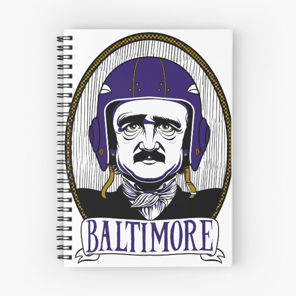 Item preview, Baltimore Ravin' - Edgar Allan Poe Ravens Baltimore Football T-shirt designed and sold by fuzzytooth.