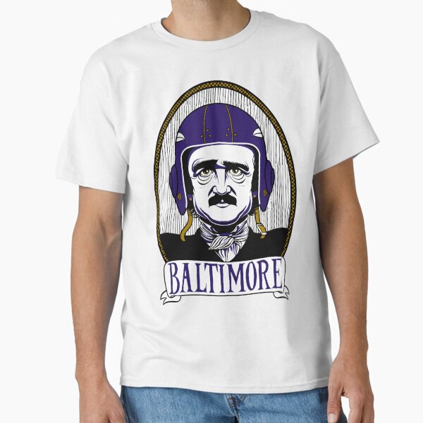 Item preview, Baltimore Ravin' - Edgar Allan Poe Ravens Baltimore Football T-shirt designed and sold by fuzzytooth.