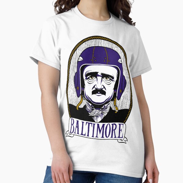 Item preview, Baltimore Ravin' - Edgar Allan Poe Ravens Baltimore Football T-shirt designed and sold by fuzzytooth.
