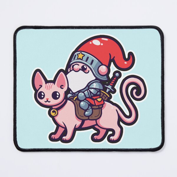 Item preview, Whiskered Warrior: Gnome Knight's Sphynx Steed designed and sold by DokiDoki-Design.