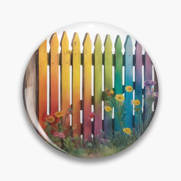 Artikelvorschau, Lattenzaun-Regenbogenfarben entworfen und verkauft von Andykinoz.