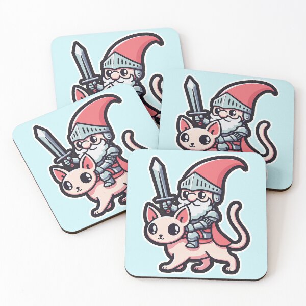Item preview, Valiant Gnome Knight: Sphynx Cat Charge designed and sold by DokiDoki-Design.