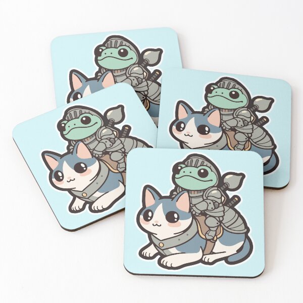 Item preview, Amphibian Valor: Frog Knight's Feline Steed designed and sold by DokiDoki-Design.
