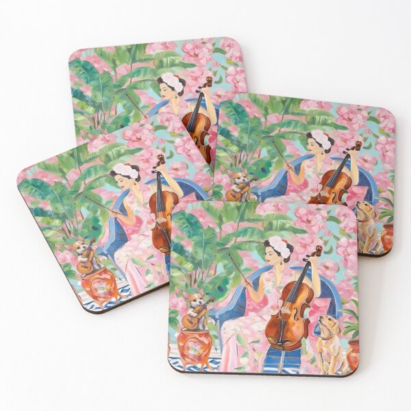 Item preview, Grandmillennial painting, Cute trio, whimsical art designed and sold by SophieClimaArt.