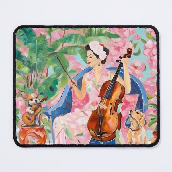 Item preview, Grandmillennial painting, Cute trio, whimsical art designed and sold by SophieClimaArt.