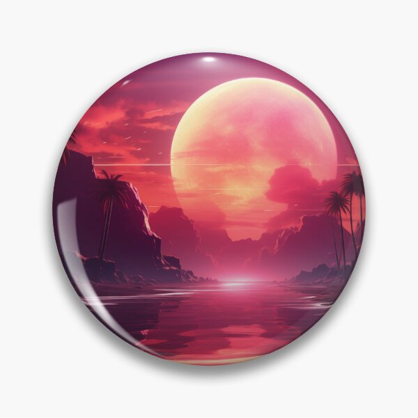 Item preview, Synthwave Palms Paradise: Electric Horizon Atmosphere designed and sold by Mullet Monkey.