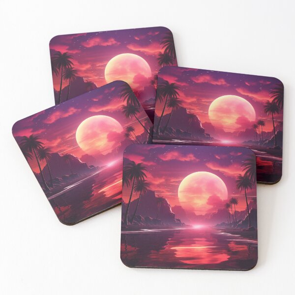 Item preview, Synthwave Palms Paradise: Electric Horizon Atmosphere designed and sold by Mullet Monkey.
