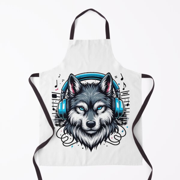 Artikelvorschau, Wolf mit Kopfhörern entworfen und verkauft von Designowner.