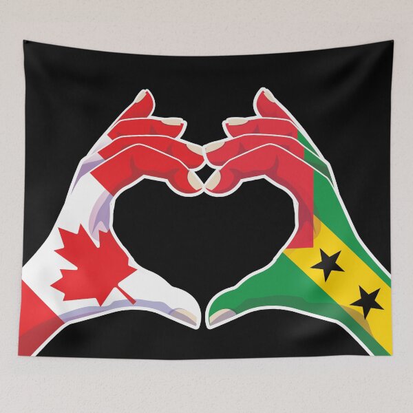 Item preview, Sao Tome and Principe Sao Tomean Canada Canadian Love Heart Peace designed and sold by FlagX.