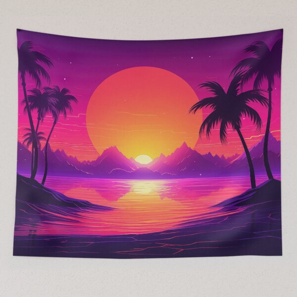 Item preview, Tropical Dreamscape Harmony: Ethereal Sunset Vibes designed and sold by Mullet Monkey.