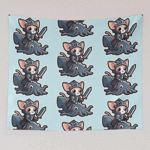 Item preview, Abyssal Quest: Sphynx Knight on Squid Steed designed and sold by DokiDoki-Design.