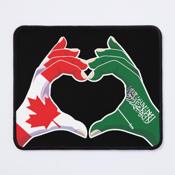 Item preview, Saudi Arabia Saudi Arabian Canadian Canada Love Heart Peace designed and sold by FlagX.