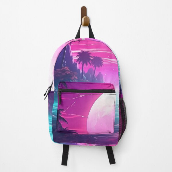 Item preview, Vaporwave Oasis: Neon Twilight Lagoon Ambiance designed and sold by Mullet Monkey.