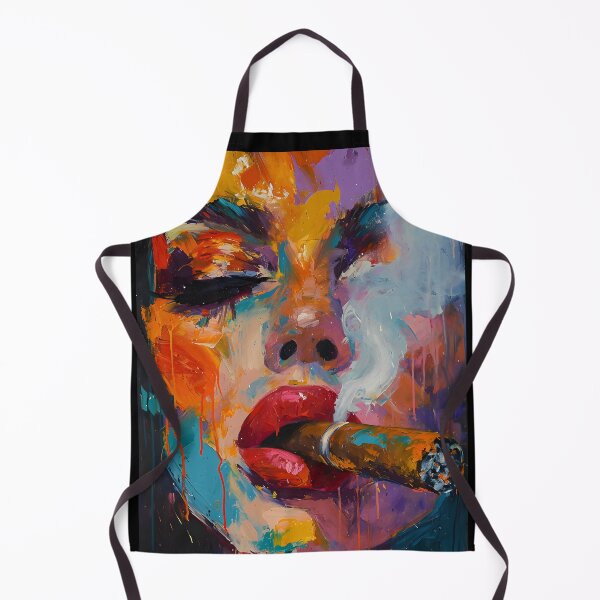 Item preview, Vibrant Reverie- The Allure of Bold Brushstrokes and Modernity in Red Lipstick and Cigar Fusion designed and sold by OlfactoART Studio.