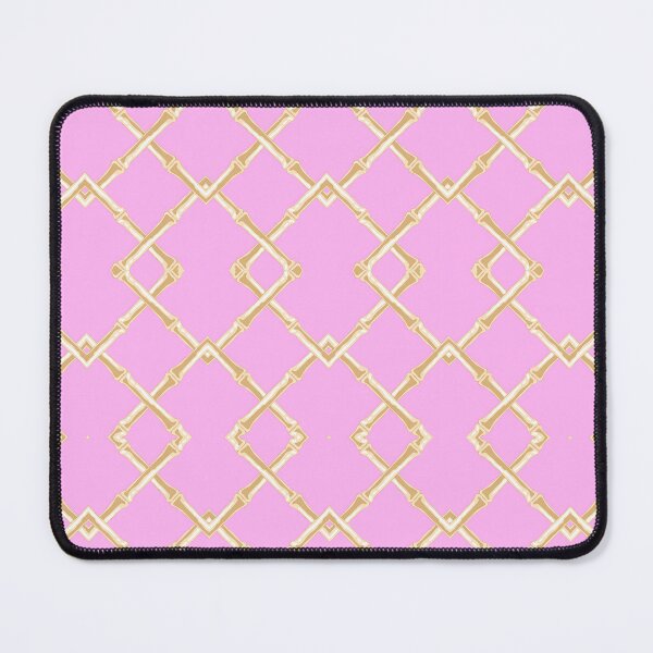 Item preview, Preppy bamboo lattice on pink designed and sold by SophieClimaArt.