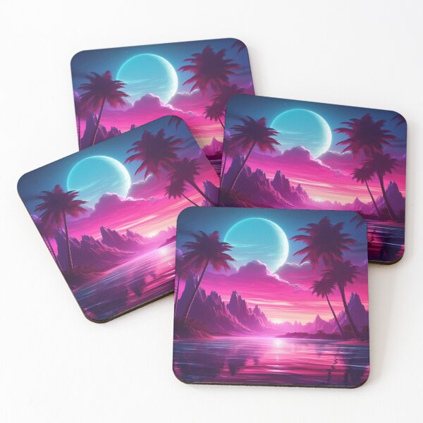 Item preview, Tropical Luminescence: Retro Wave Refuge Atmosphere designed and sold by Mullet Monkey.