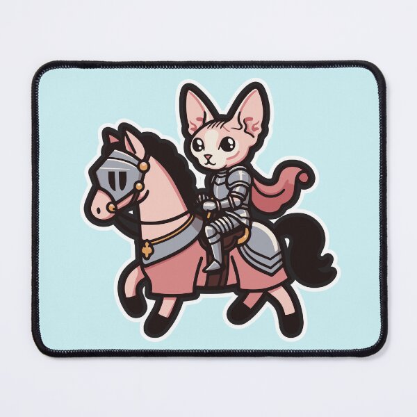 Item preview, Valiant Sphynx: The Armored Cat Knight designed and sold by DokiDoki-Design.