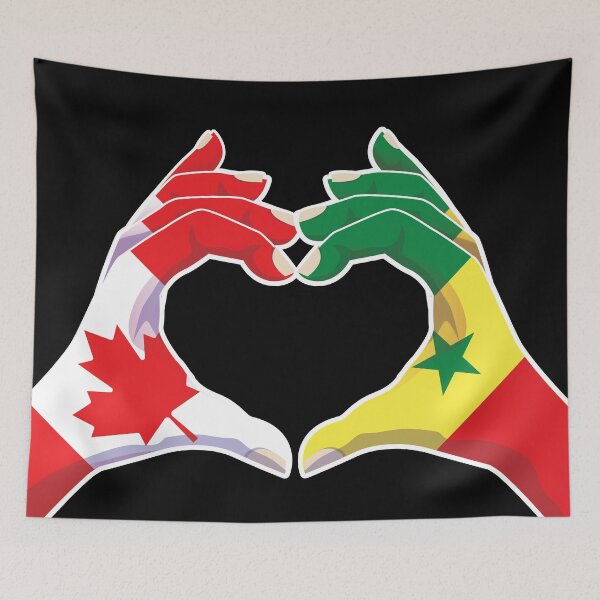 Item preview, Senegal Senegalese Canadian Canada Love Heart Peace designed and sold by FlagX.
