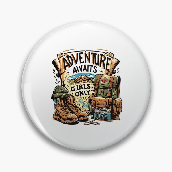 Item preview, Girls Only Adventure Awaits - Hiking Essentials designed and sold by creativechaster.