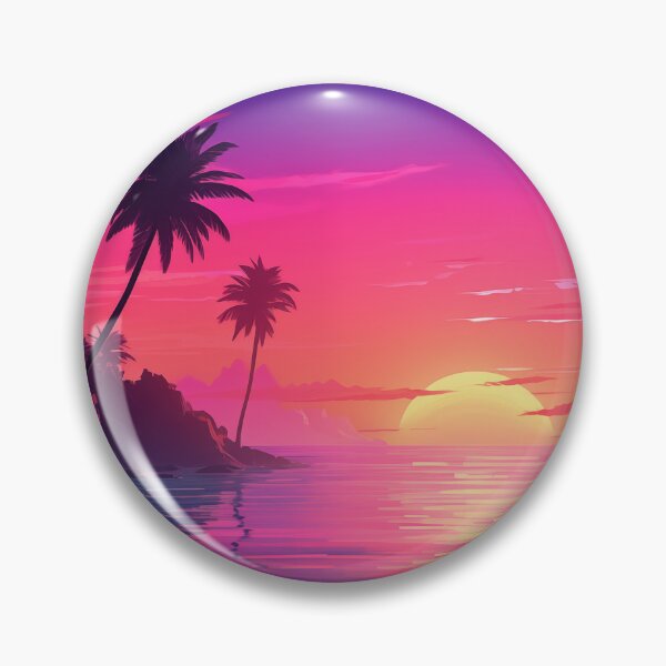 Item preview, Lush Synthwave Retreat: Horizon Vibes Atmosphere designed and sold by Mullet Monkey.