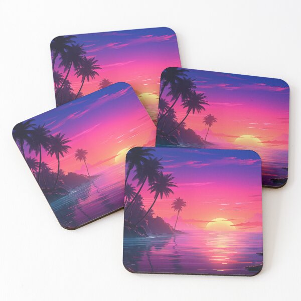 Item preview, Lush Synthwave Retreat: Horizon Vibes Atmosphere designed and sold by Mullet Monkey.