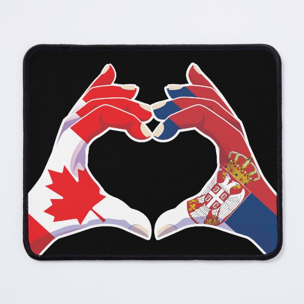 Item preview, Serbian Serbia Canadian Canada Love Heart Peace designed and sold by FlagX.