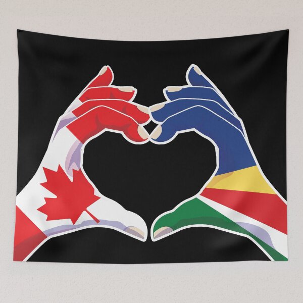 Item preview, Seychelles Seychellois Canada Canadian Love Heart Peace designed and sold by FlagX.