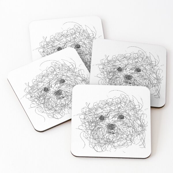 Item preview, Scribble Paws: Bichon Frise Bliss in Homeware and Apparel designed and sold by ThePurpleMelon.