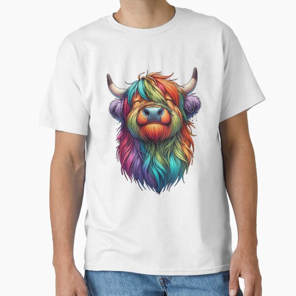 Vista previa del artículo con la obra «Armonía de las Highlands de pelo arcoíris», diseñado y vendido por Scrumptious Designs.