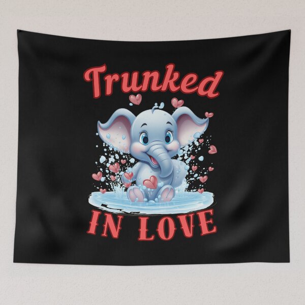 Item preview, Trunked In Love. colorful elephant designed and sold by ElephantVibes.