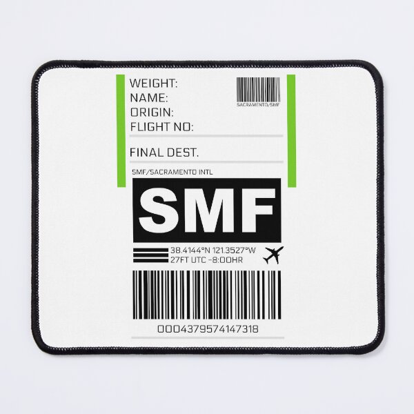 Item preview, SMF Sacramento International Airport Luggage Tag Sticker designed and sold by ccooll.