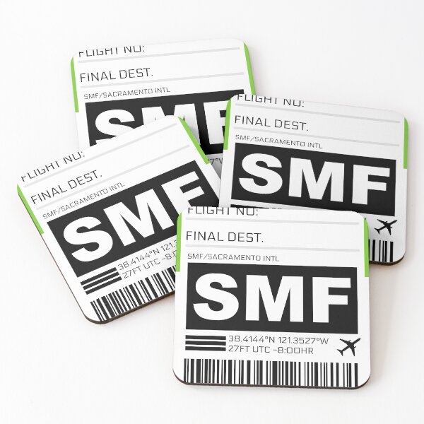 Item preview, SMF Sacramento International Airport Luggage Tag Sticker designed and sold by ccooll.