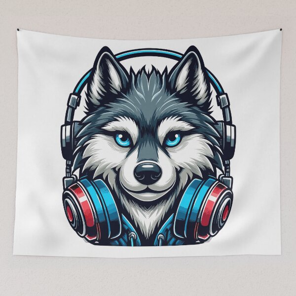 Item preview, Wolf With Headphones designed and sold by Designowner.